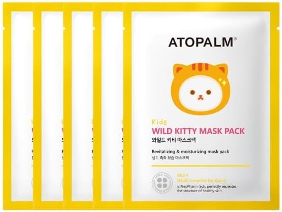 Kids Wild Kitty Face Mask, 5 sheets